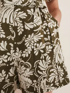 Dresses^Phase Eight Rosalia Printed Playsuit Khaki