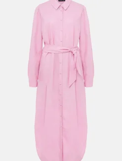 Dresses^Phase Eight Rosalina Linen Shirt Dress Pink