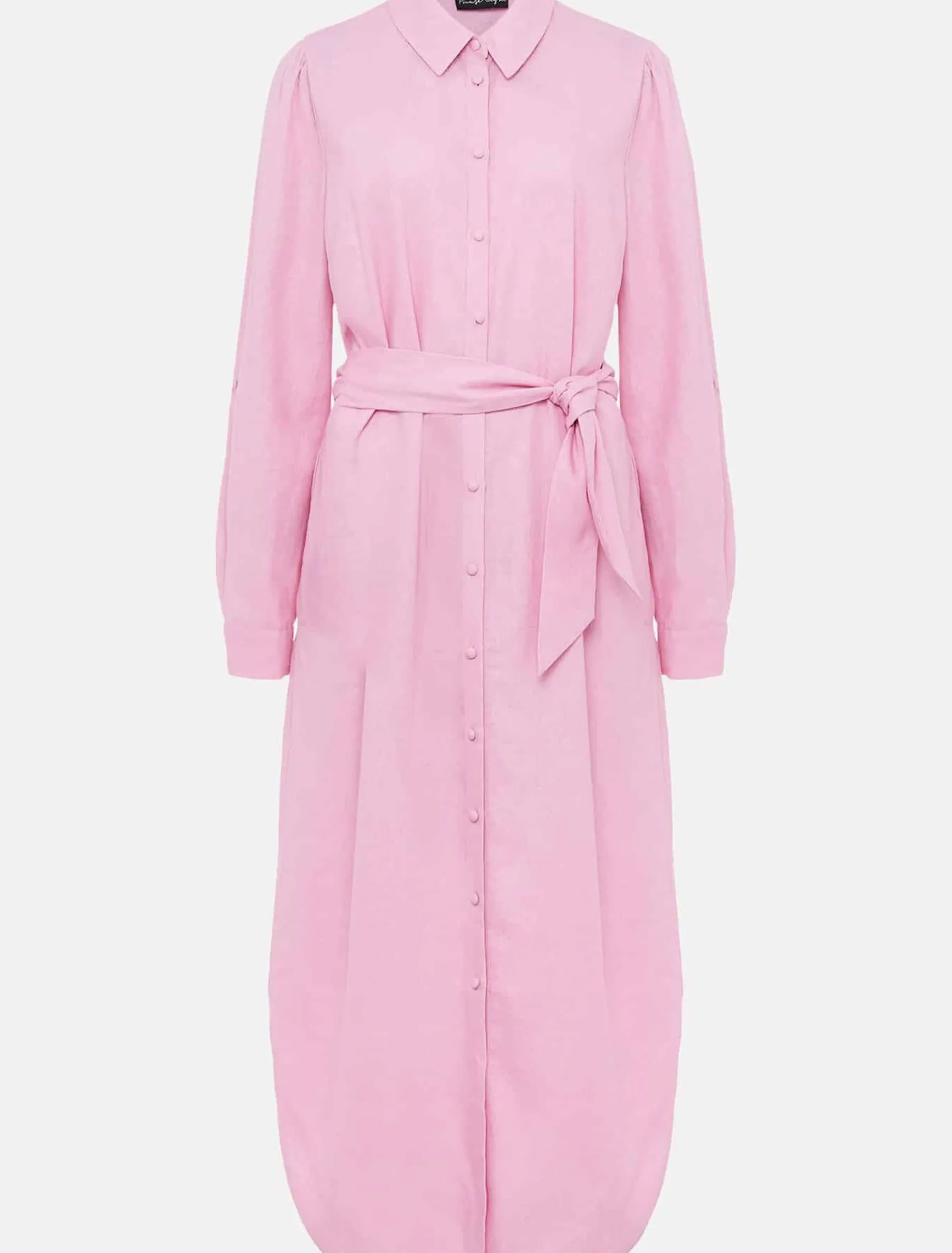 Dresses^Phase Eight Rosalina Linen Shirt Dress Pink