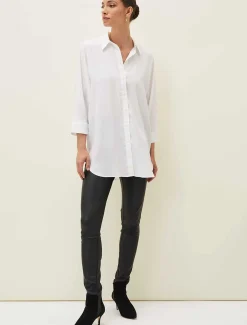 Shirts & Blouses^Phase Eight Rosalle Longline Shirt White