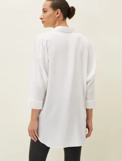 Shirts & Blouses^Phase Eight Rosalle Longline Shirt White