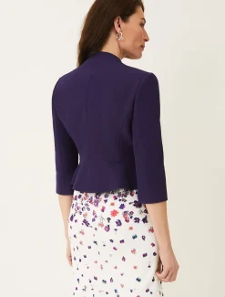 Jackets^Phase Eight Rosalyn Fluted Sleeve Occasion Jacket Indigo