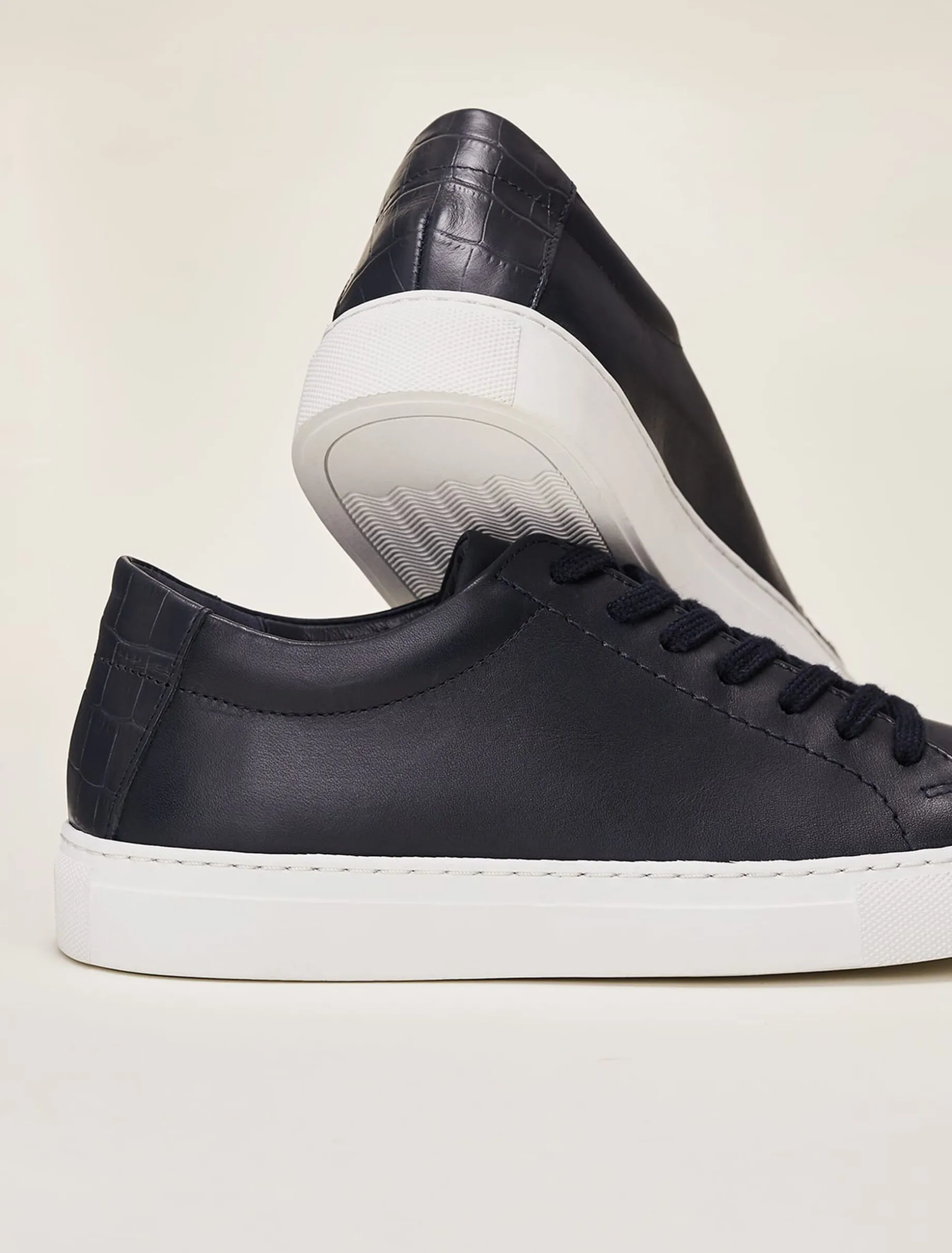 Trainers^Phase Eight Rosanna Leather Trainers Navy