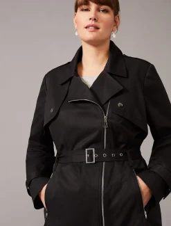 Jackets^Phase Eight Rose Soft Biker Coat Black