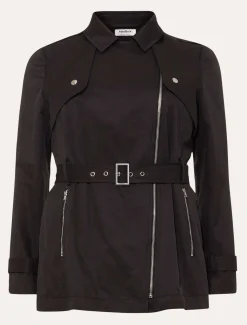Jackets^Phase Eight Rose Soft Biker Coat Black