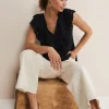 Shirts & Blouses^Phase Eight Rosey Linen Ruffle Blouse Black