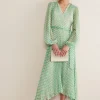Dresses^Phase Eight Roxanna Pleated Diamond Maxi Dress Powder Pink/Green