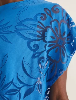 Tops & T-Shirts^Phase Eight Rubi Burnout Top Sapphire Blue