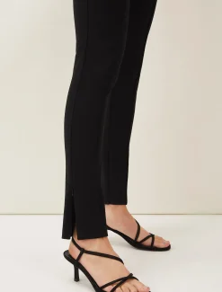 Trousers & Shorts^Phase Eight Sabrina Zip Hem Ponte Trousers Black