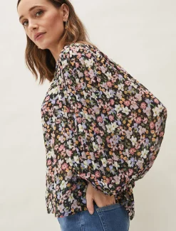 Shirts & Blouses^Phase Eight Sadie Floral Blouse Multi/Pink