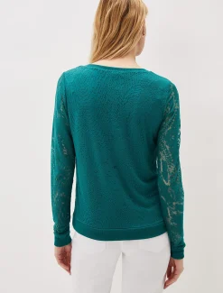 Tops & T-Shirts^Phase Eight Sakuro Burnout Top Teal