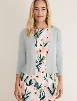 Jackets^Phase Eight Salma Flare Hem Knitted Jacket Eau De Nil