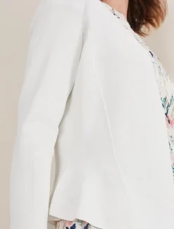Jackets^Phase Eight Salma Flare Hem Knitted Jacket Ivory