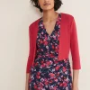 Jackets^Phase Eight Salma Lightweight Knitted Jacket Raspberry