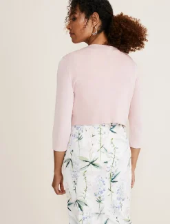 Jackets^Phase Eight Salma Lightweight Knitted Jacket Antique Rose