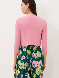 Jackets^Phase Eight Salma Lightweight Knitted Jacket Candy Pink