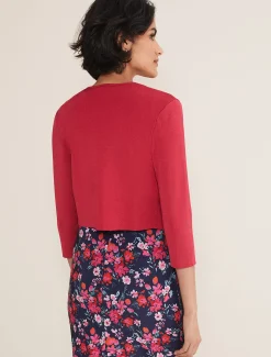 Jackets^Phase Eight Salma Lightweight Knitted Jacket Raspberry