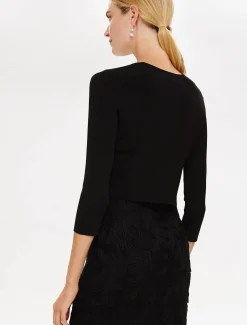 Jackets^Phase Eight Salma Lightweight Knitted Jacket Black