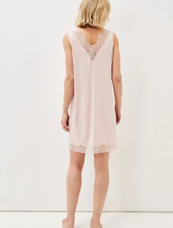 Pyjamas^Phase Eight Sania Lace Trim Night Dress Pink