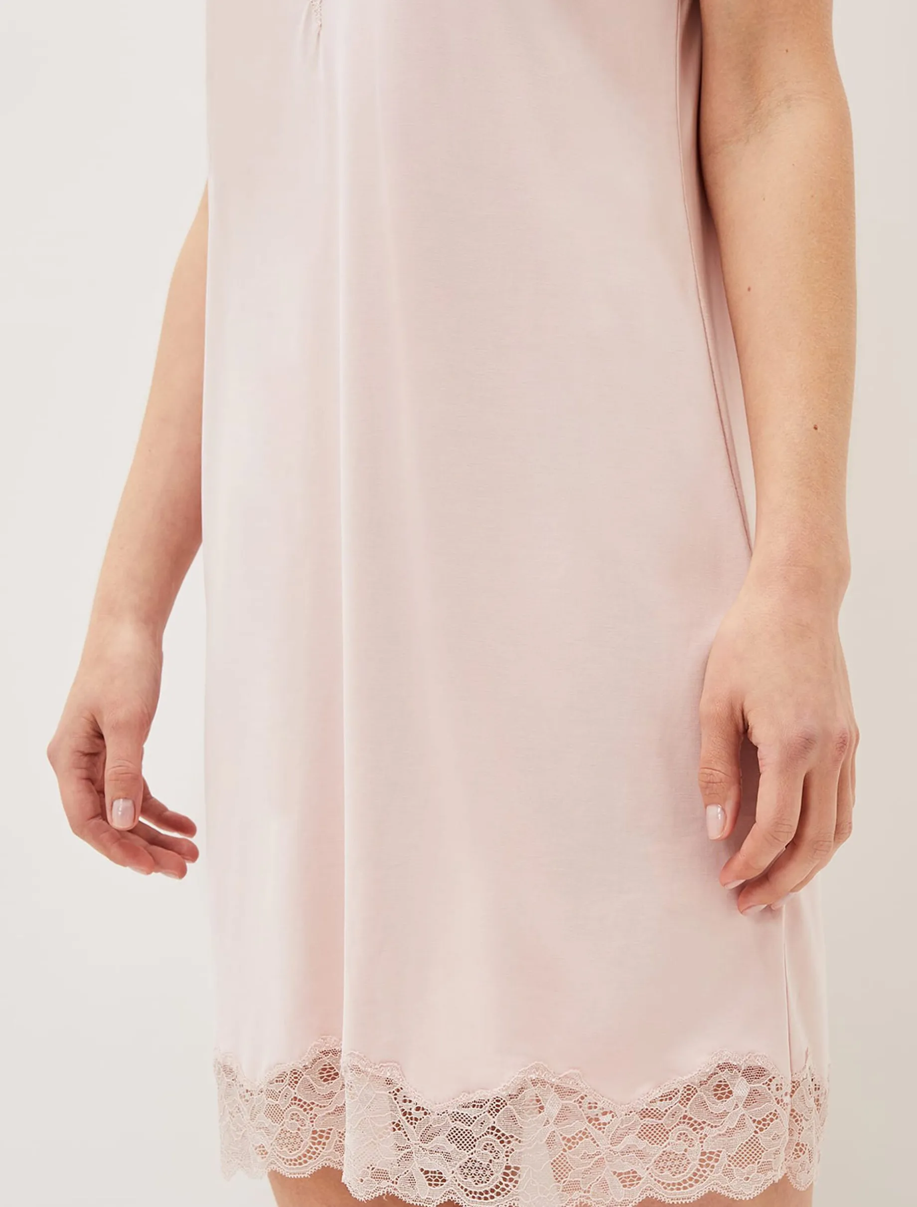 Pyjamas^Phase Eight Sania Lace Trim Night Dress Pink