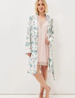 Pyjamas^Phase Eight Sania Lace Trim Night Dress Pink