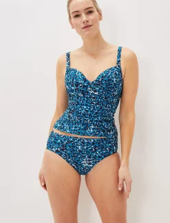 Swimwear^Phase Eight Sara Animal Print Tankini Brief Turquoise
