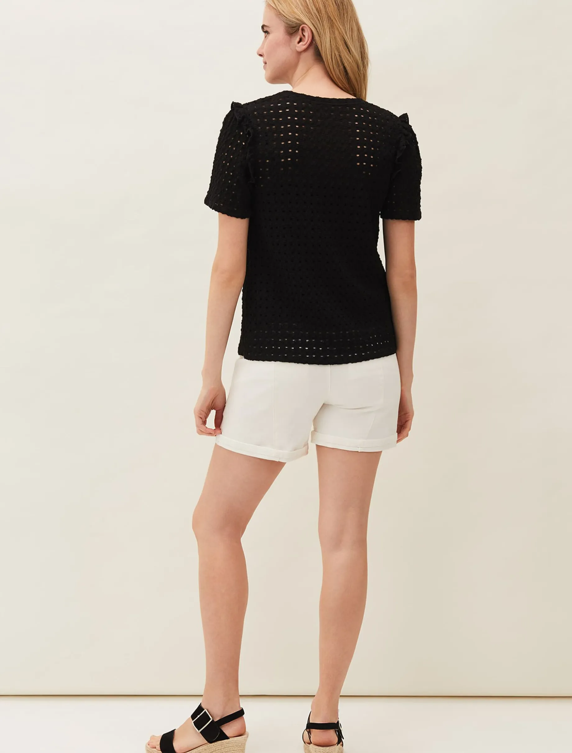 Trousers & Shorts^Phase Eight Sara Denim Shorts White