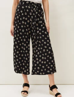 Trousers & Shorts^Phase Eight Sasha Floral Culottes Black/Camel