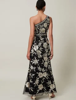 Dresses^Phase Eight Serafina Embellished Maxi Dress Black/Gold