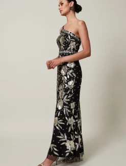 Dresses^Phase Eight Serafina Embellished Maxi Dress Black/Gold