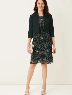 Jackets^Phase Eight Seraphina Textured Jacket Pine