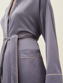 Pyjamas^Phase Eight Shae Plain Robe Slate