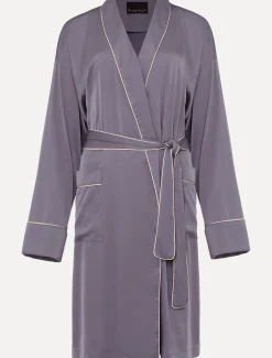 Pyjamas^Phase Eight Shae Plain Robe Slate