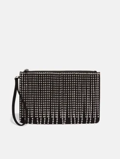 Bags^Phase Eight Shae Sparkle Tassel Clutch Bag Black
