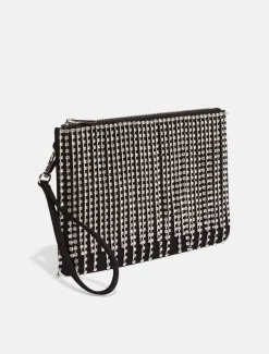 Bags^Phase Eight Shae Sparkle Tassel Clutch Bag Black