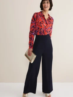 Shirts & Blouses^Phase Eight Shareen Leaf Print Shirt Red