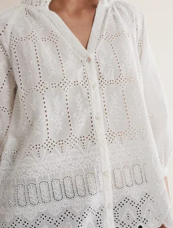 Shirts & Blouses^Phase Eight Sierra Broderie Blouse White