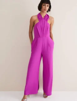 Dresses^Phase Eight Simone Wide Leg Jumpsuit Fuschia