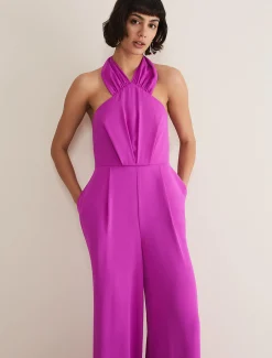 Dresses^Phase Eight Simone Wide Leg Jumpsuit Fuschia