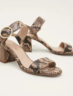 Sandals & Wedges^Phase Eight Skin Leather Buckle Sandals Snake