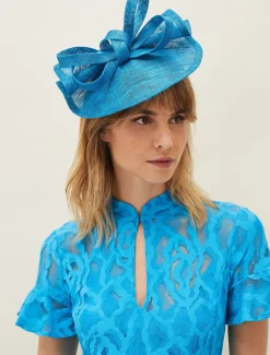 Fascinators & Hats^Phase Eight Small Disc Fascinator Turquoise