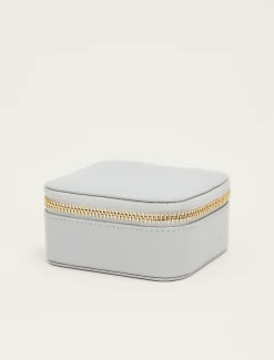 Jewellery^Phase Eight Small Leather Jewellery Box Grey