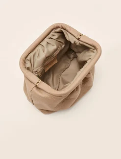 Bags^Phase Eight Soft Leather Pouch Nude