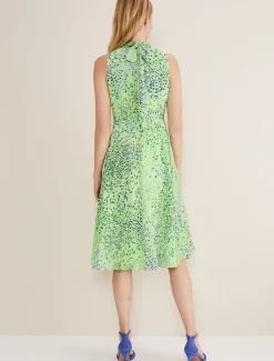 Dresses^Phase Eight Sophie Ditsy Midi Dress Lime/Multi