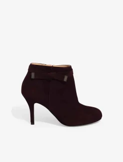 Boots^Phase Eight Stephanie Leather Tie Side Boots Blackberry