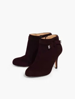 Boots^Phase Eight Stephanie Leather Tie Side Boots Blackberry