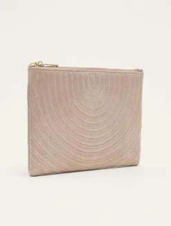 Bags^Phase Eight Stitched Clutch Bag Metallic