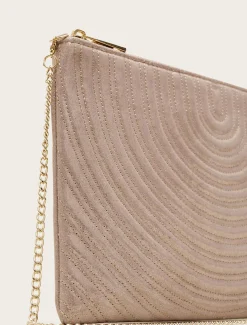 Bags^Phase Eight Stitched Clutch Bag Metallic