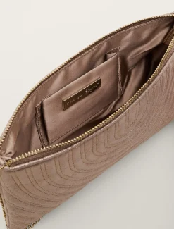 Bags^Phase Eight Stitched Clutch Bag Metallic