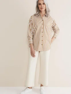 Shirts & Blouses^Phase Eight Stripe Camel Shirt Camel/Ivory